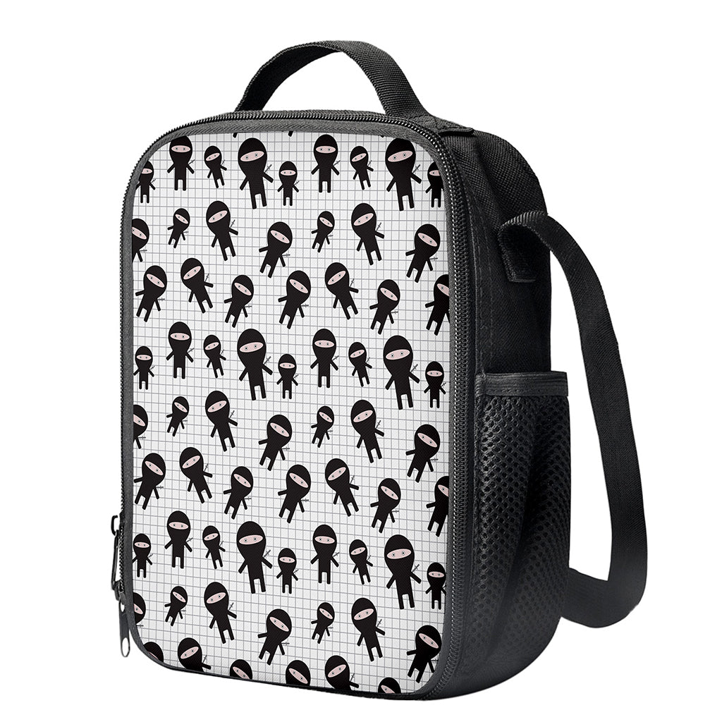 Cute Ninja Pattern Print Crossbody Lunch Bag