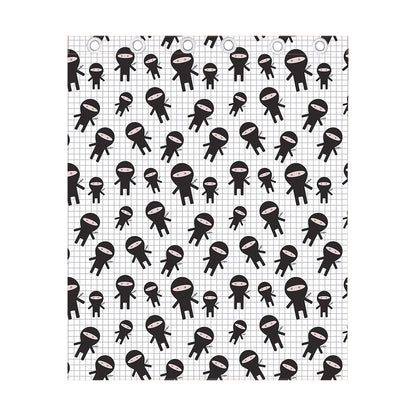 Cute Ninja Pattern Print Curtain
