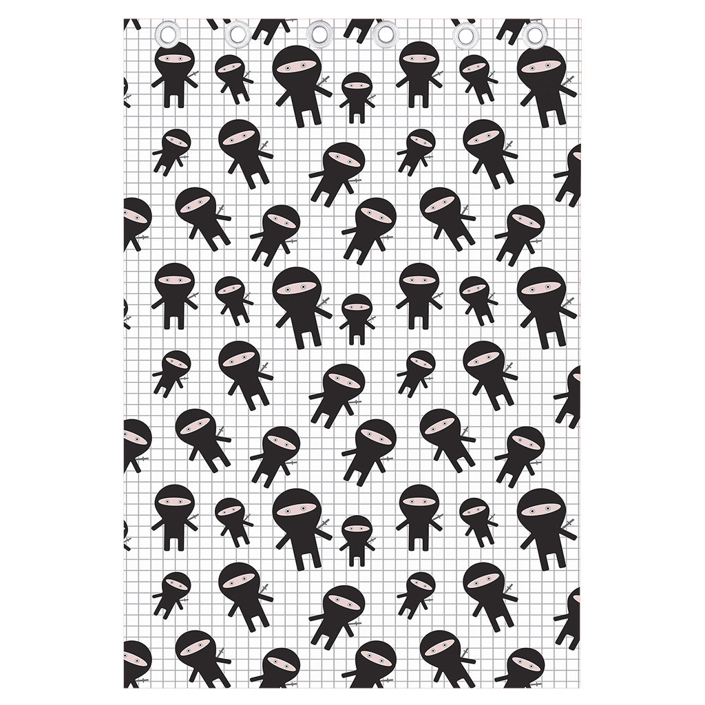 Cute Ninja Pattern Print Curtain