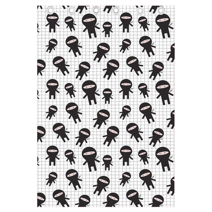 Cute Ninja Pattern Print Curtain