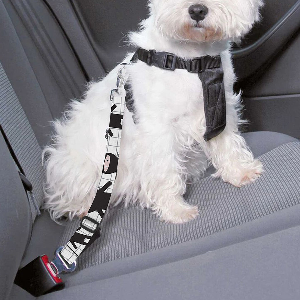 Cute Ninja Pattern Print Dog Seat Belt