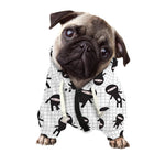 Cute Ninja Pattern Print Dog Zip Up Hoodie