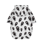 Cute Ninja Pattern Print Dog Zip Up Hoodie