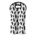 Cute Ninja Pattern Print Double Neoprene Wine Tote