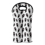 Cute Ninja Pattern Print Double Neoprene Wine Tote