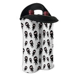 Cute Ninja Pattern Print Double Neoprene Wine Tote