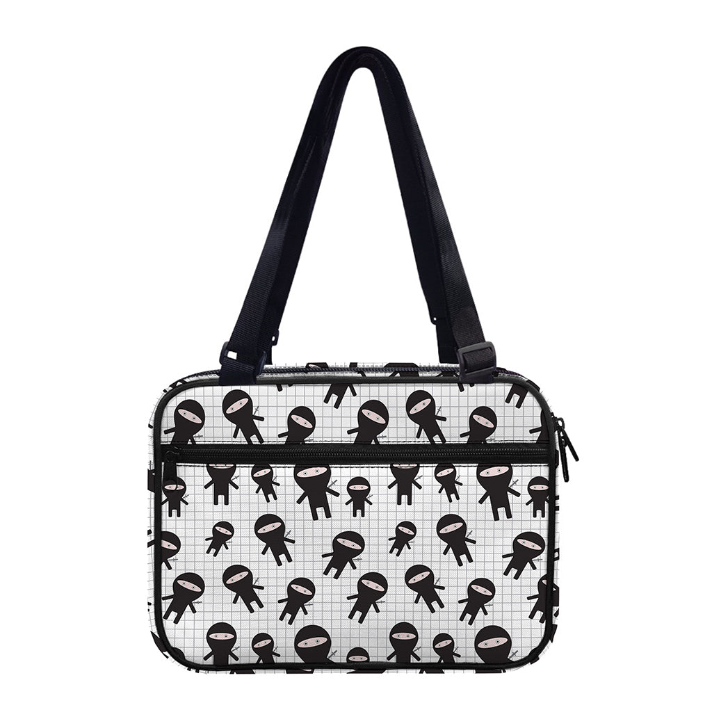 Cute Ninja Pattern Print Double Strap Bible Bag