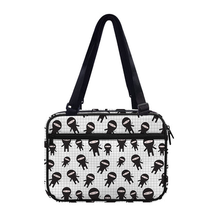 Cute Ninja Pattern Print Double Strap Bible Bag