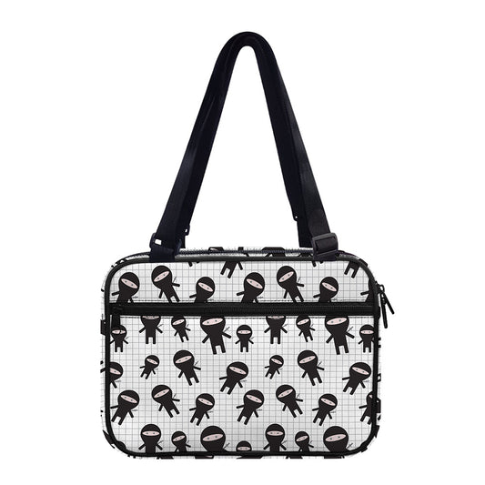 Cute Ninja Pattern Print Double Strap Bible Bag