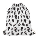Cute Ninja Pattern Print Drawstring Bag