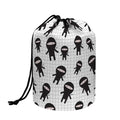 Cute Ninja Pattern Print Drawstring Makeup Bag