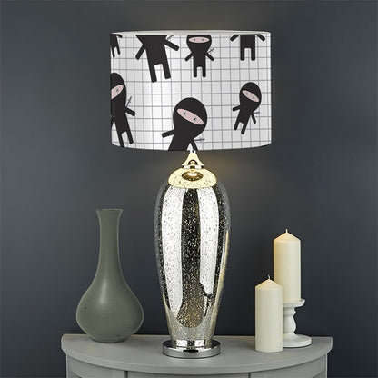 Cute Ninja Pattern Print Drum Lamp Shade
