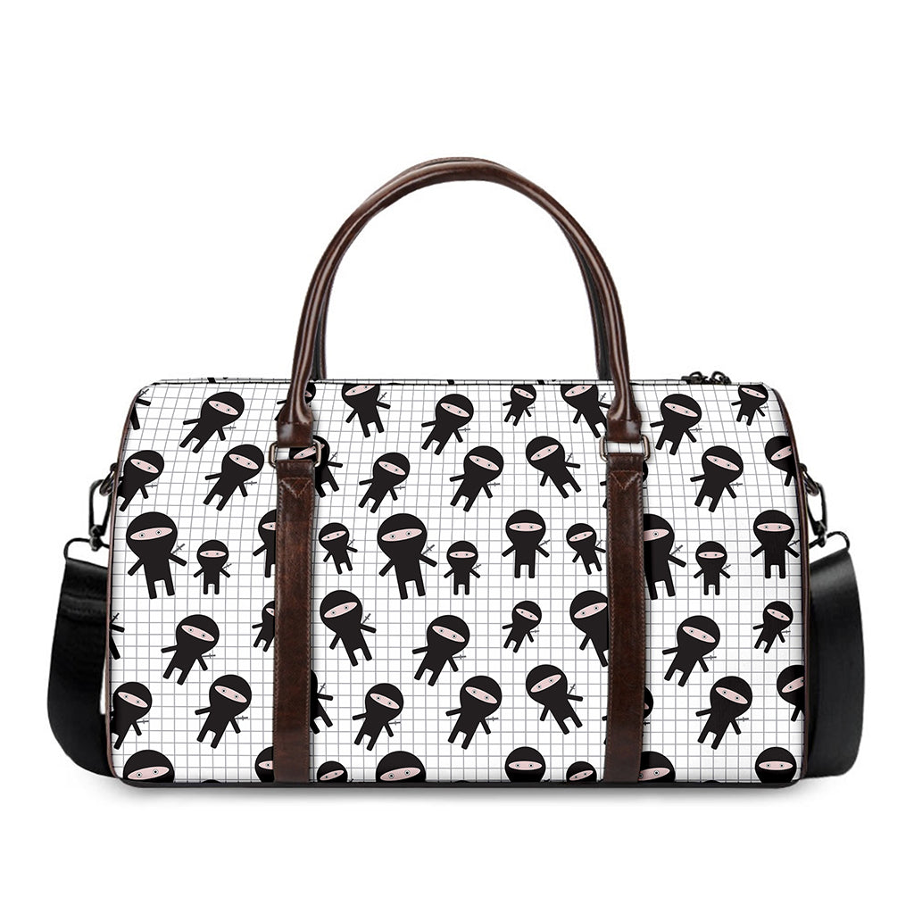 Cute Ninja Pattern Print Duffle Bag