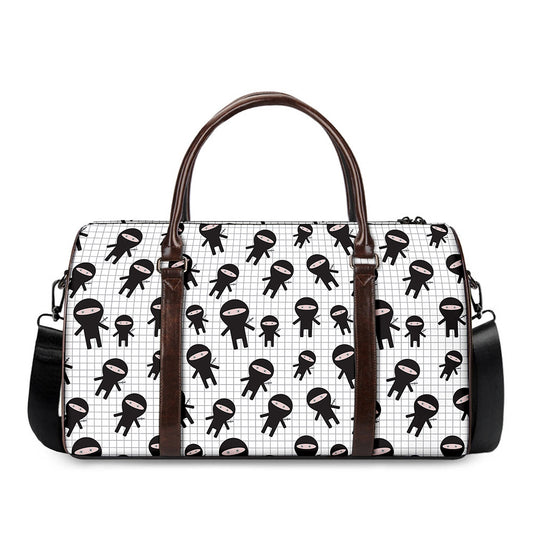 Cute Ninja Pattern Print Duffle Bag