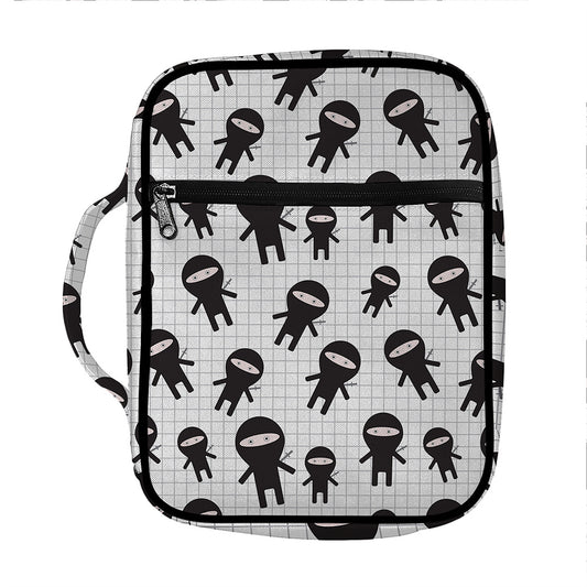 Cute Ninja Pattern Print Front Pocket Bible Bag