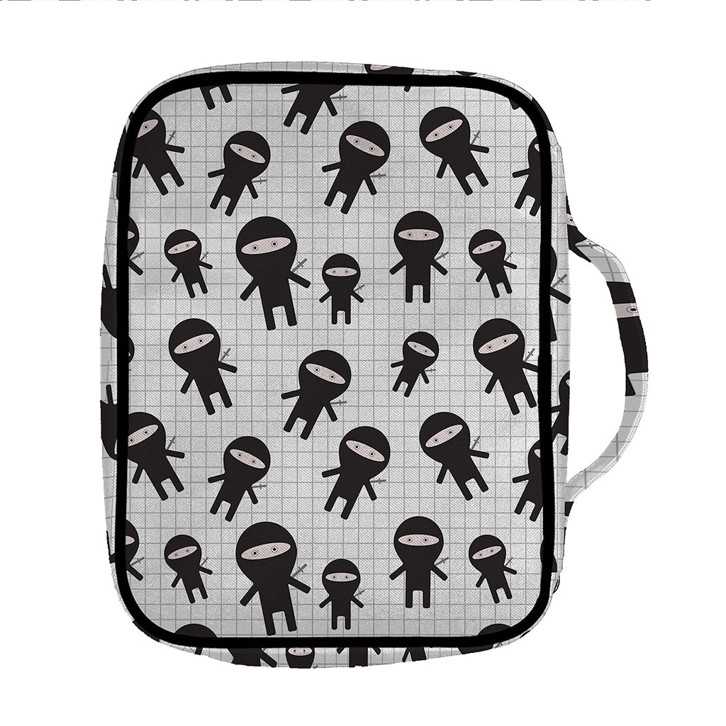 Cute Ninja Pattern Print Front Pocket Bible Bag