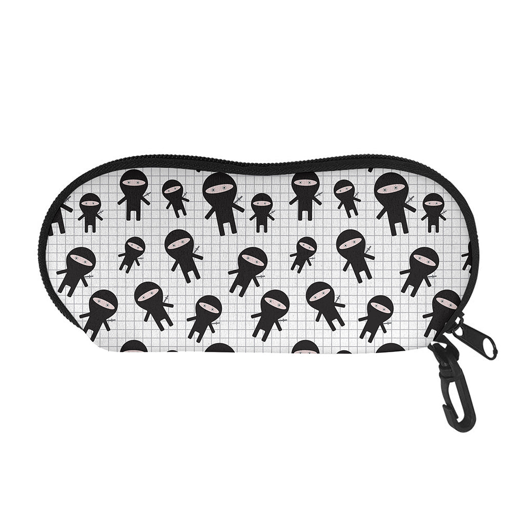Cute Ninja Pattern Print Glasses Case