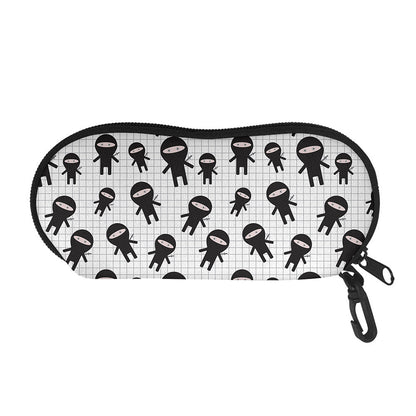 Cute Ninja Pattern Print Glasses Case