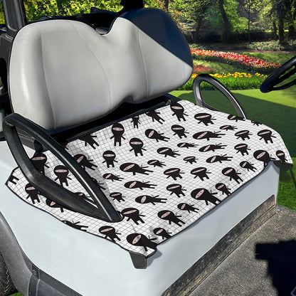 Cute Ninja Pattern Print Golf Cart Seat Cover