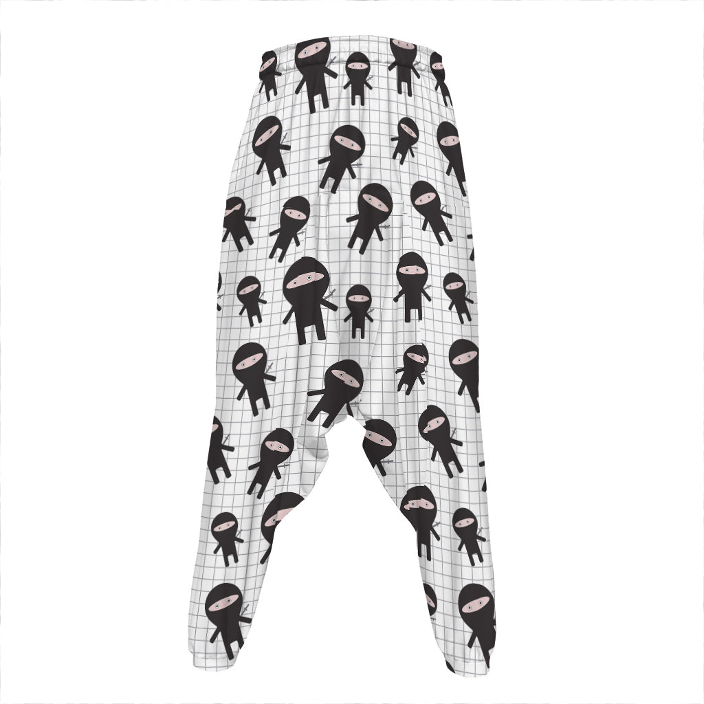 Cute Ninja Pattern Print Hammer Pants