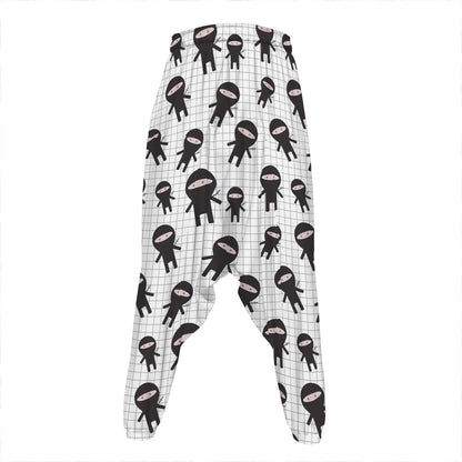 Cute Ninja Pattern Print Hammer Pants