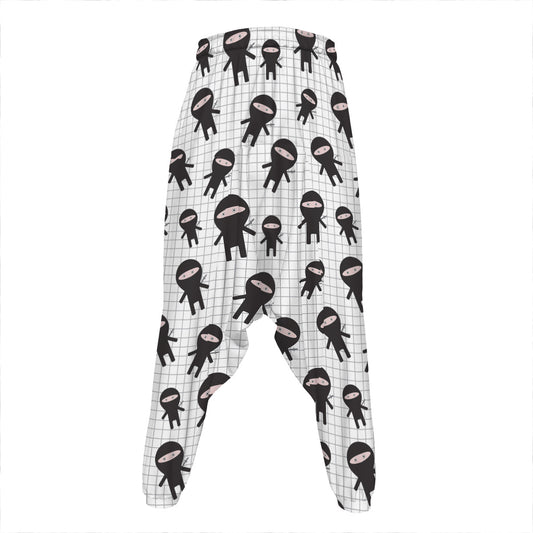 Cute Ninja Pattern Print Hammer Pants