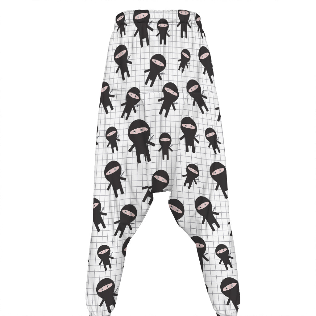 Cute Ninja Pattern Print Hammer Pants