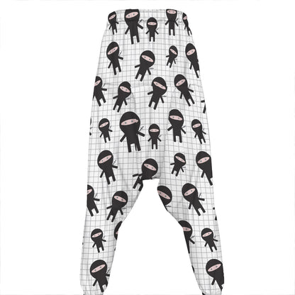 Cute Ninja Pattern Print Hammer Pants