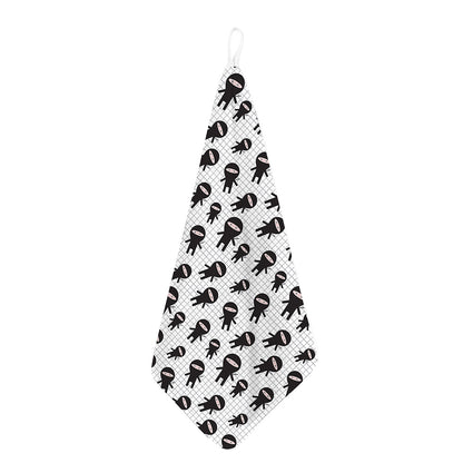 Cute Ninja Pattern Print Hand Towel