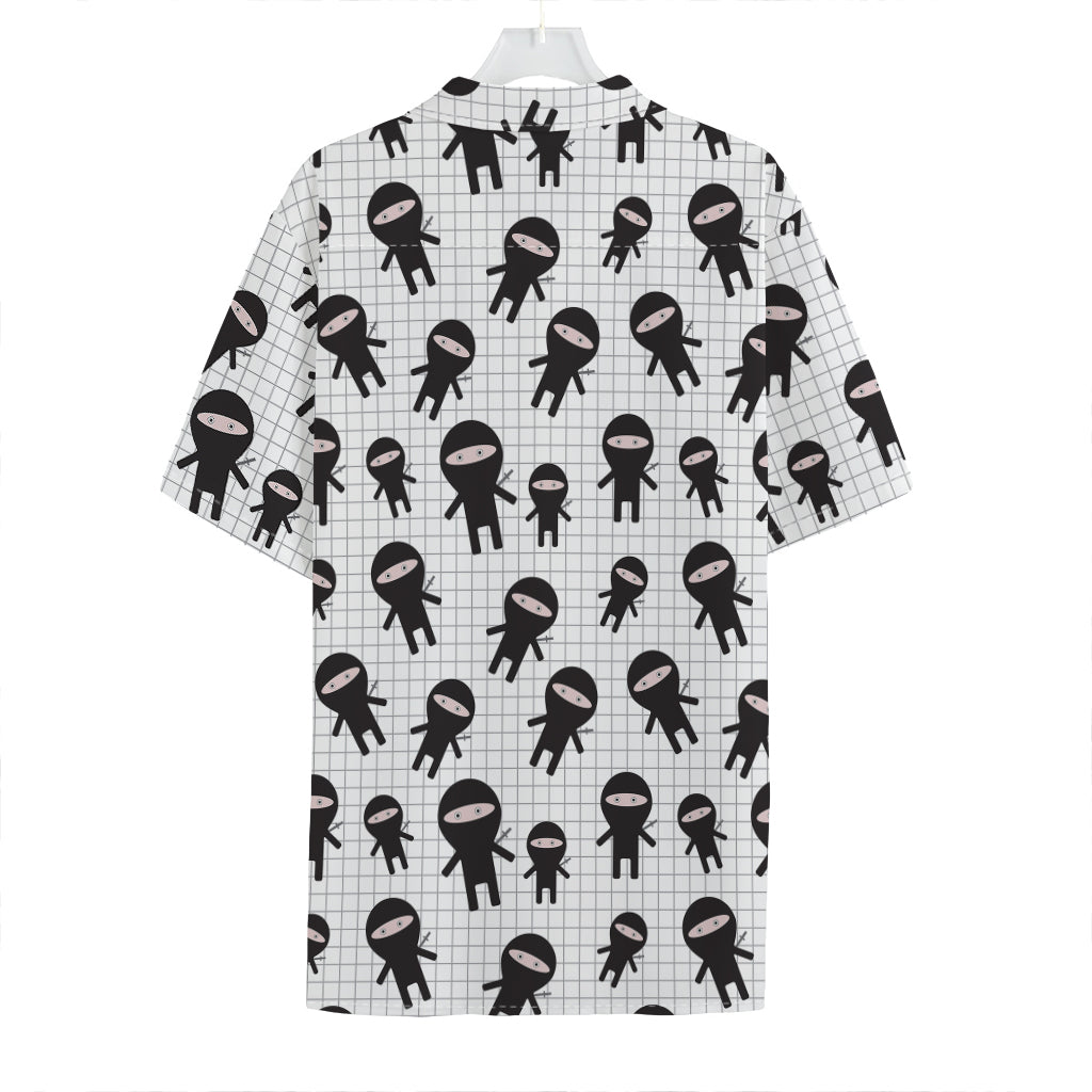 Cute Ninja Pattern Print Hawaiian Shirt