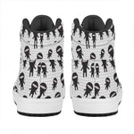 Cute Ninja Pattern Print High Top Leather Sneakers