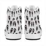 Cute Ninja Pattern Print High Top Leather Sneakers