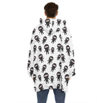 Cute Ninja Pattern Print Hoodie Blanket