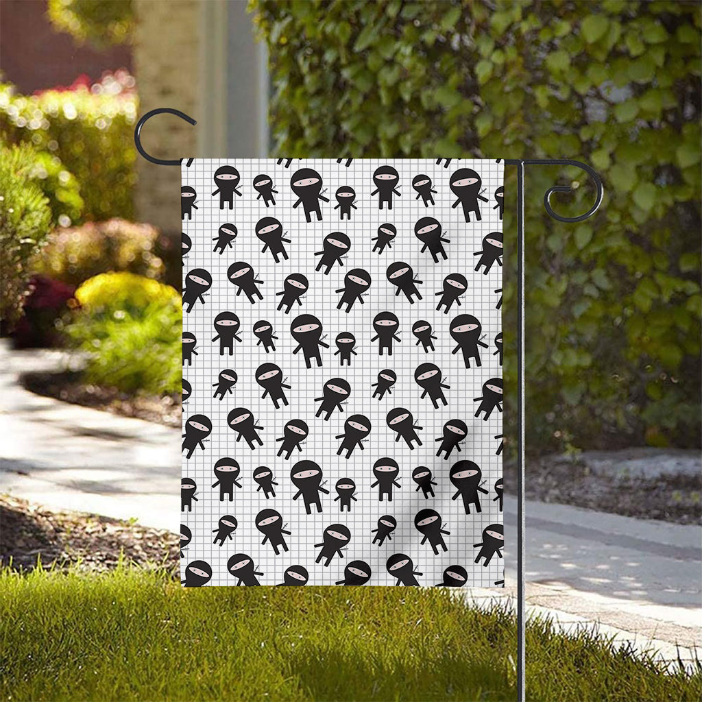 Cute Ninja Pattern Print House Flag
