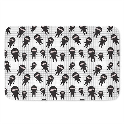 Cute Ninja Pattern Print Indoor Door Mat