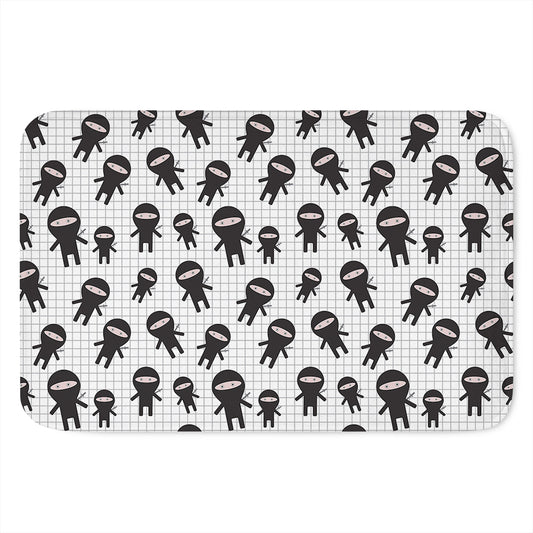 Cute Ninja Pattern Print Indoor Door Mat