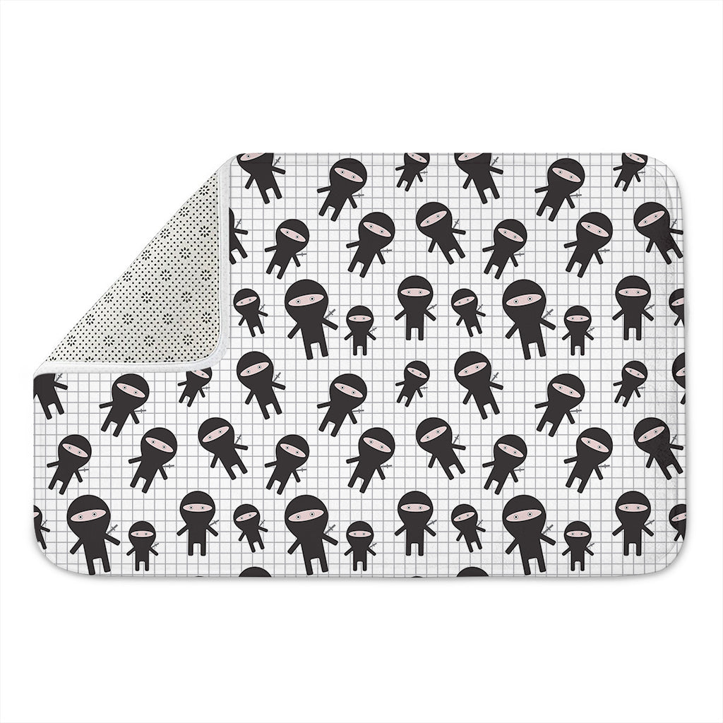 Cute Ninja Pattern Print Indoor Door Mat