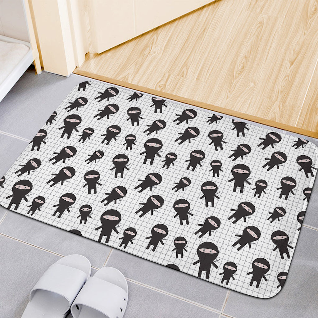Cute Ninja Pattern Print Indoor Door Mat