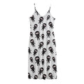 Cute Ninja Pattern Print Jersey Midi Cami Dress
