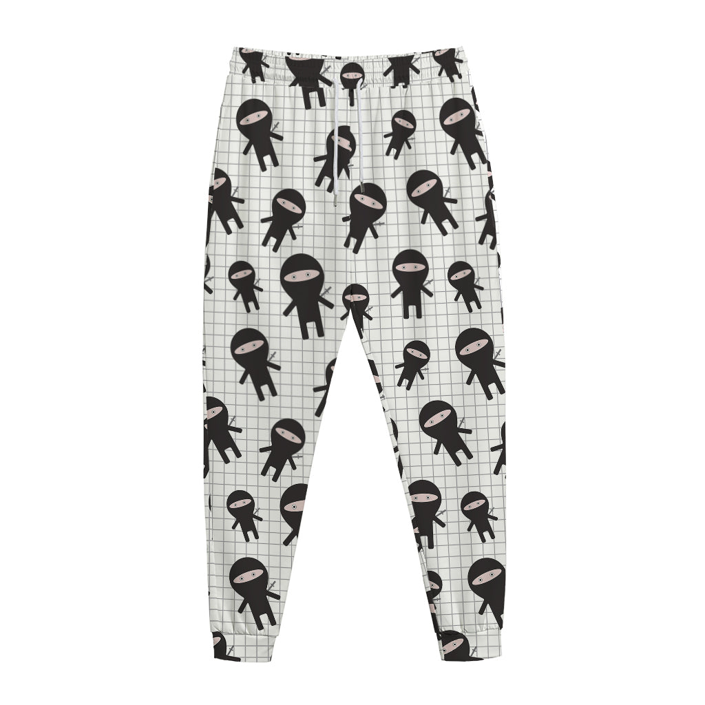 Cute Ninja Pattern Print Jogger Pants