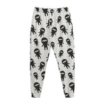 Cute Ninja Pattern Print Jogger Pants