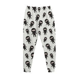 Cute Ninja Pattern Print Jogger Pants