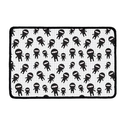 Cute Ninja Pattern Print Kitchen Mat