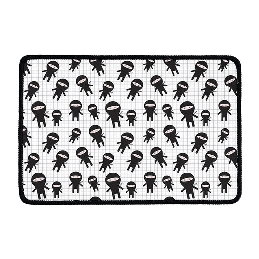 Cute Ninja Pattern Print Kitchen Mat