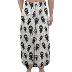 Cute Ninja Pattern Print Lantern Pants