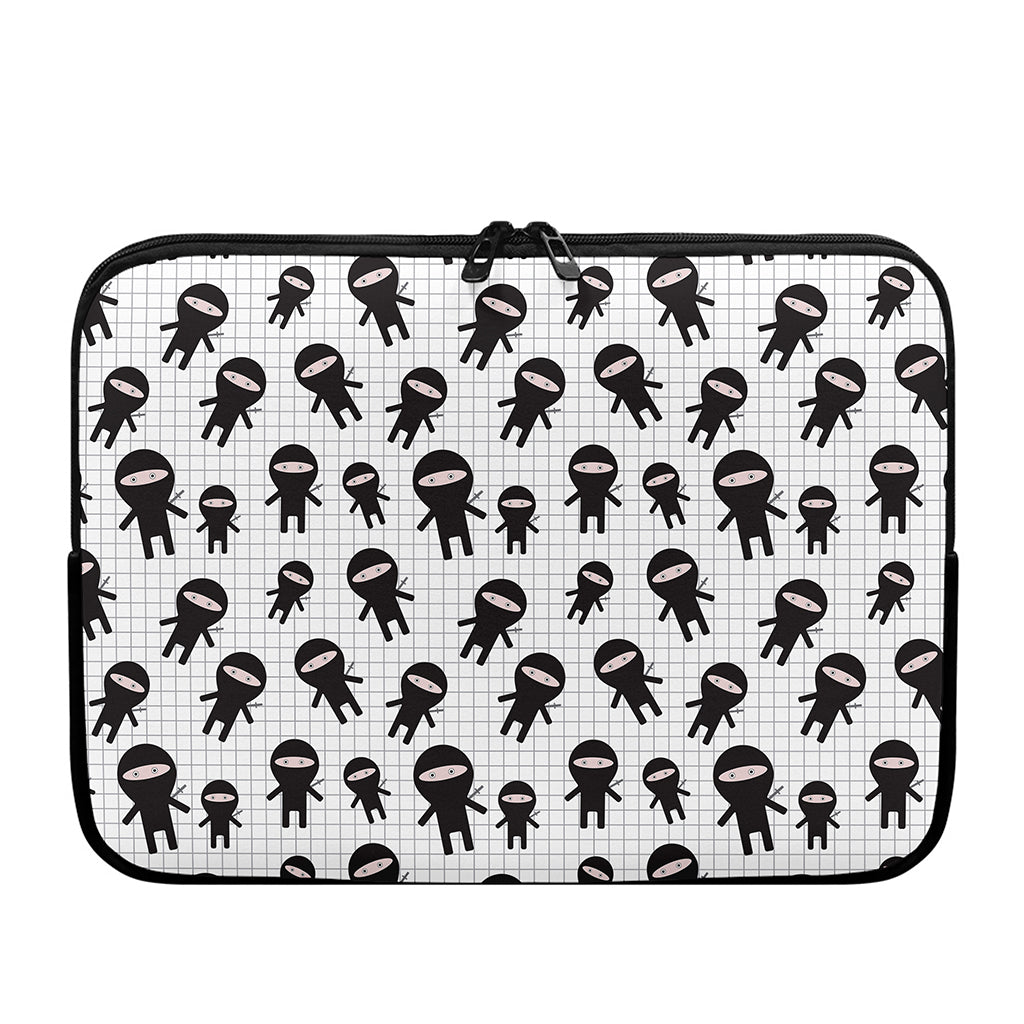 Cute Ninja Pattern Print Laptop Sleeve