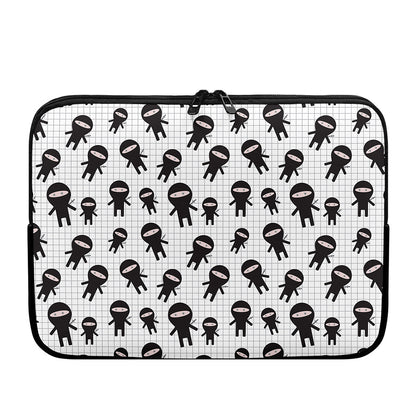 Cute Ninja Pattern Print Laptop Sleeve