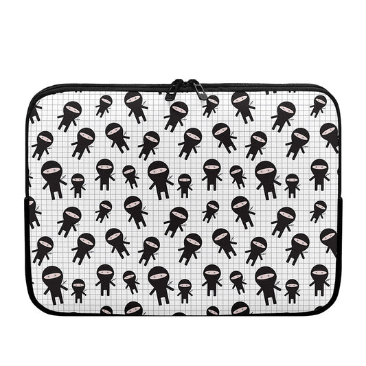Cute Ninja Pattern Print Laptop Sleeve