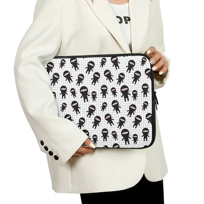 Cute Ninja Pattern Print Laptop Sleeve