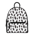 Cute Ninja Pattern Print Leather Backpack